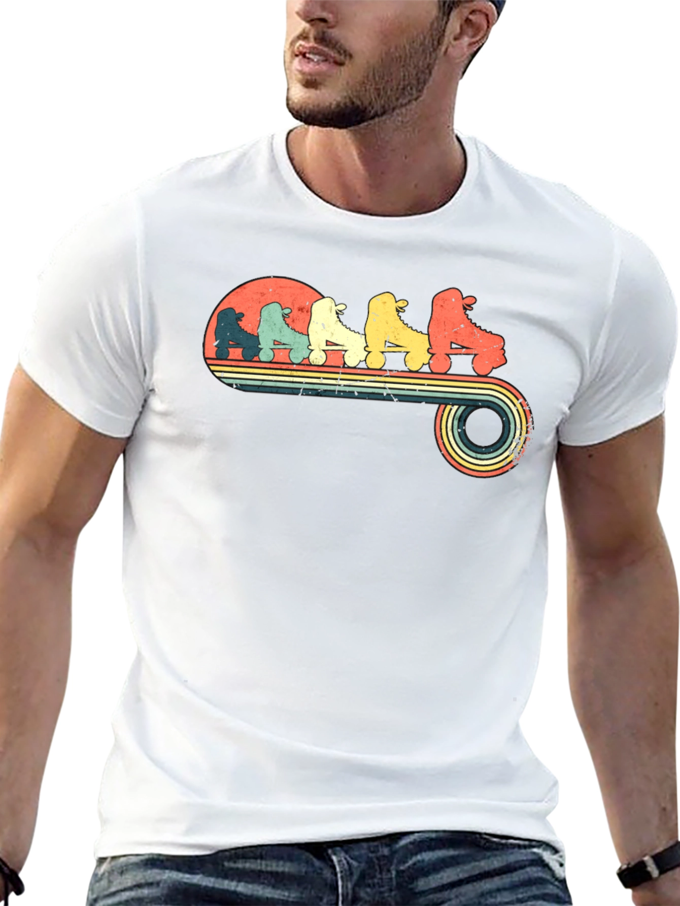 Retro Roller Skate Graphic Tee