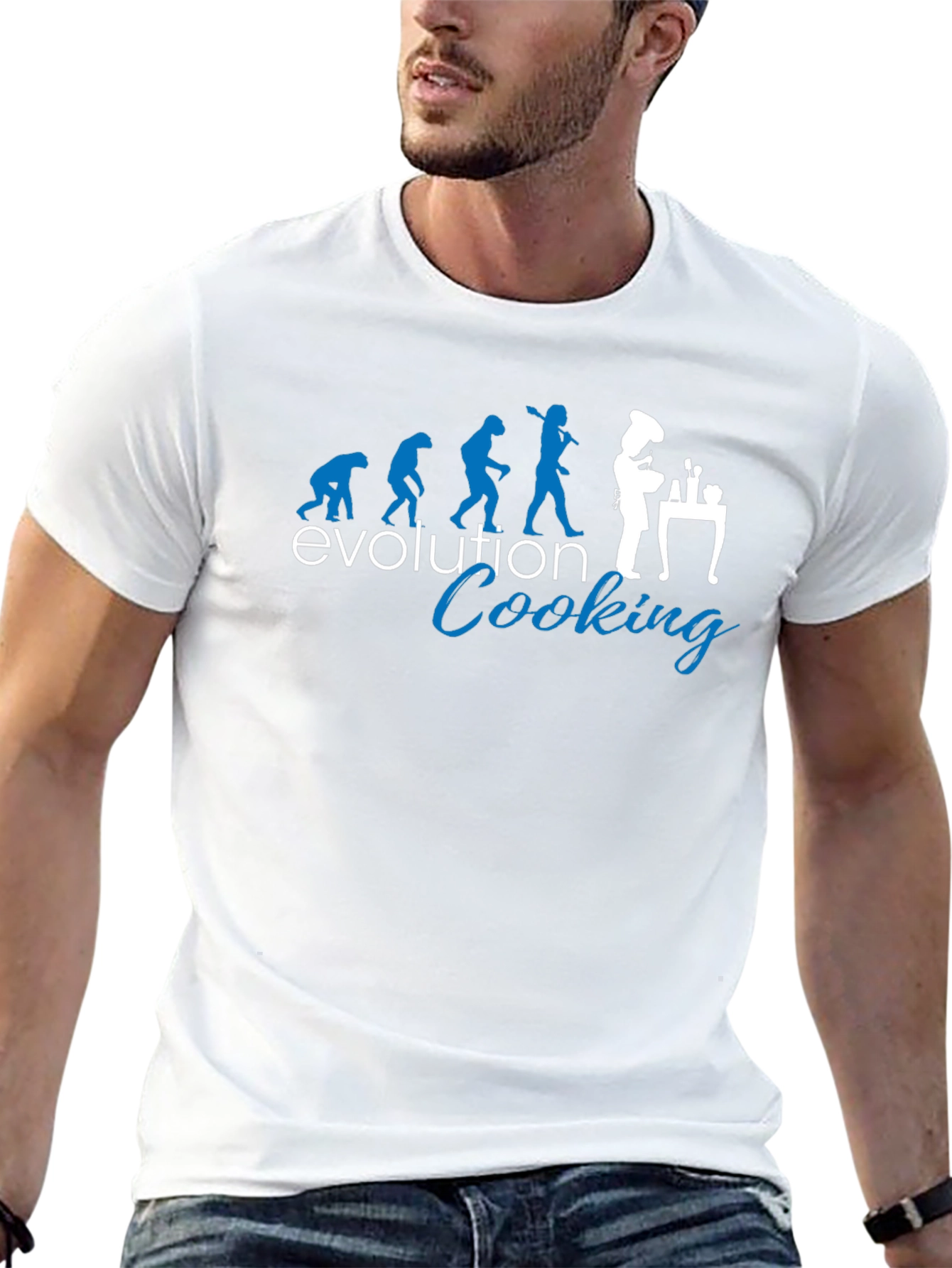 Evolution of Cooking Black T-Shirt