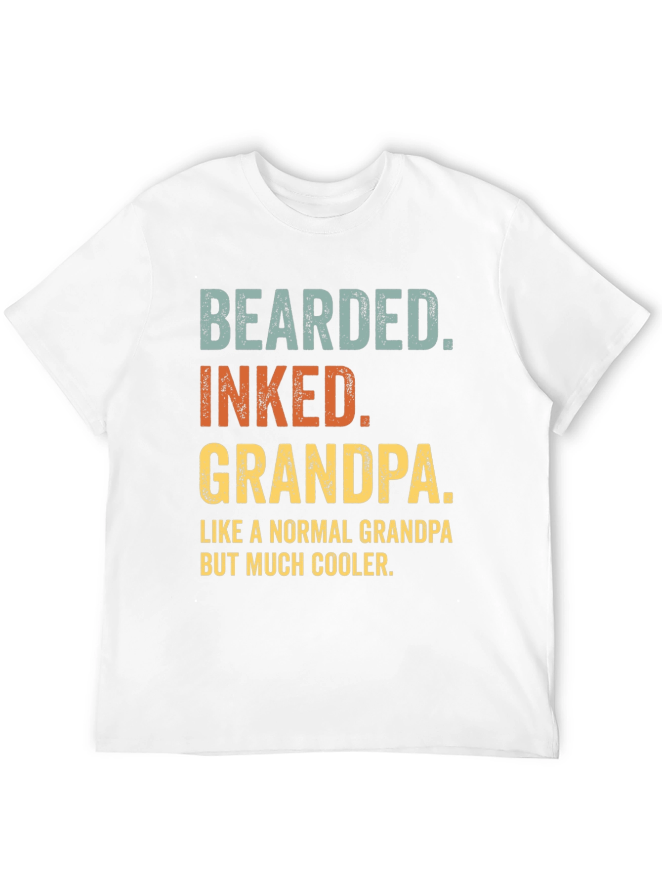 Bearded Inked Grandpa T-Shirt - Cool Grandpa Style
