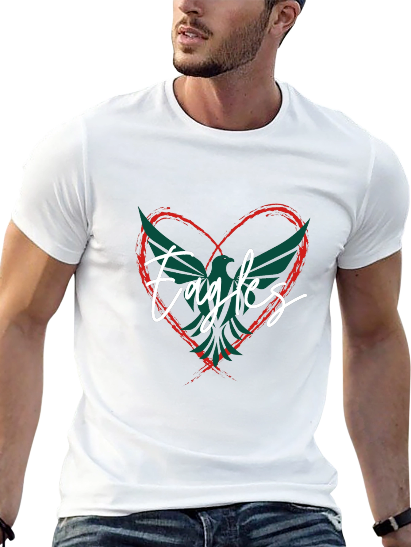 Eagles Heart T-Shirt - Fan Apparel