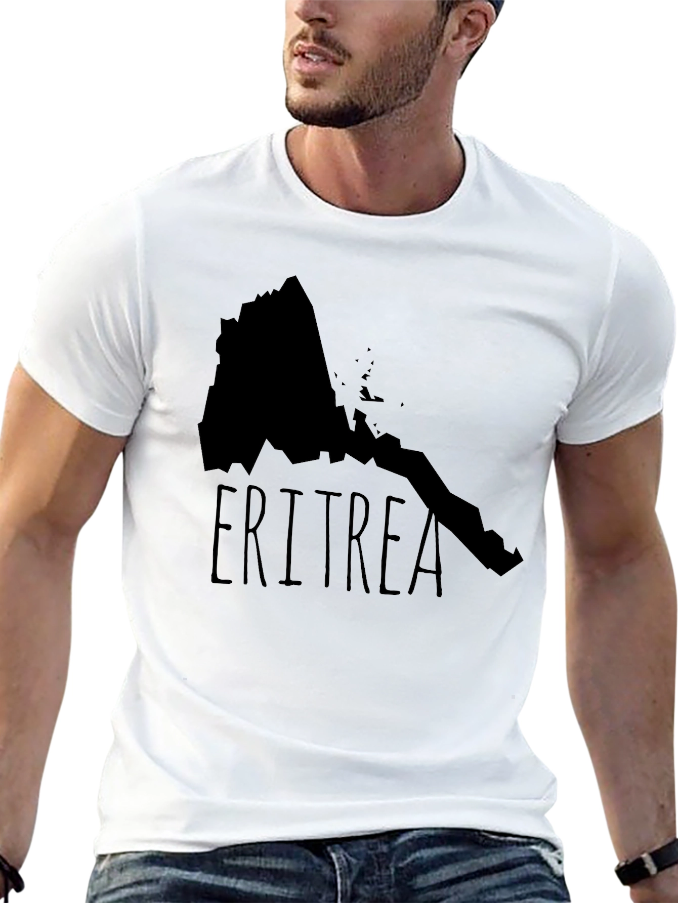 Eritrea Map T-Shirt - Black