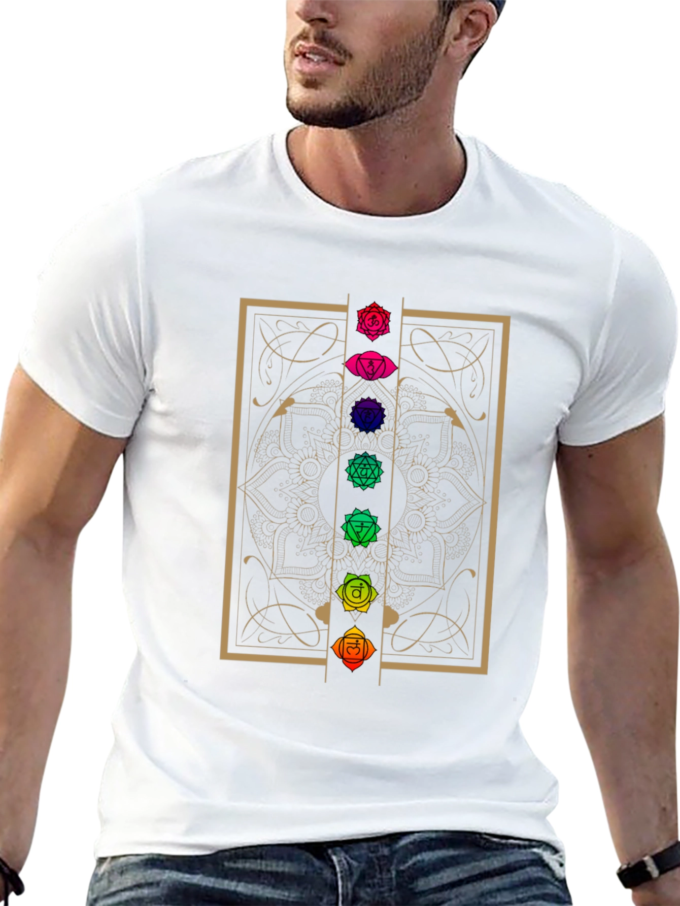Chakra Mandala Graphic T-Shirt - Spiritual Design