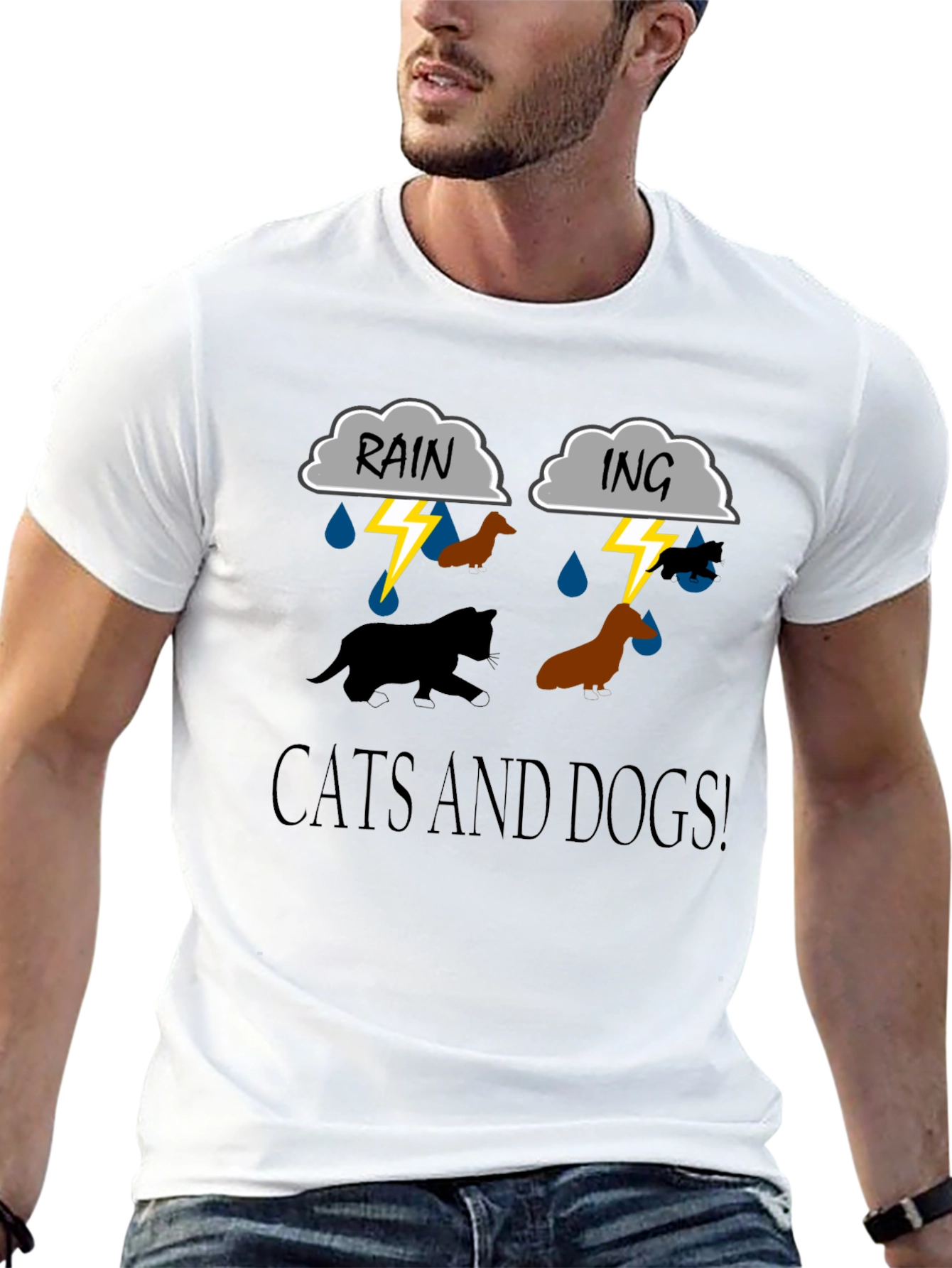 Cats and Dogs Graphic T-Shirt
