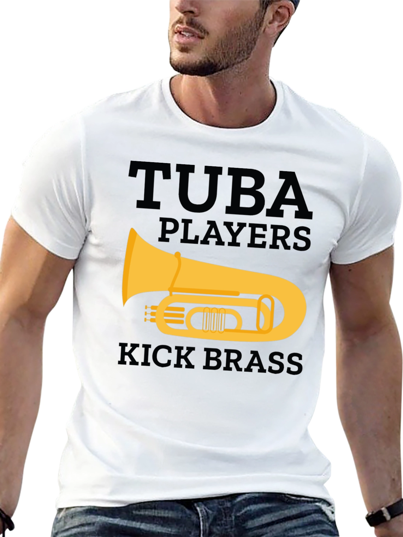 Tuba Players Kick Brass Graphic T-Shirt