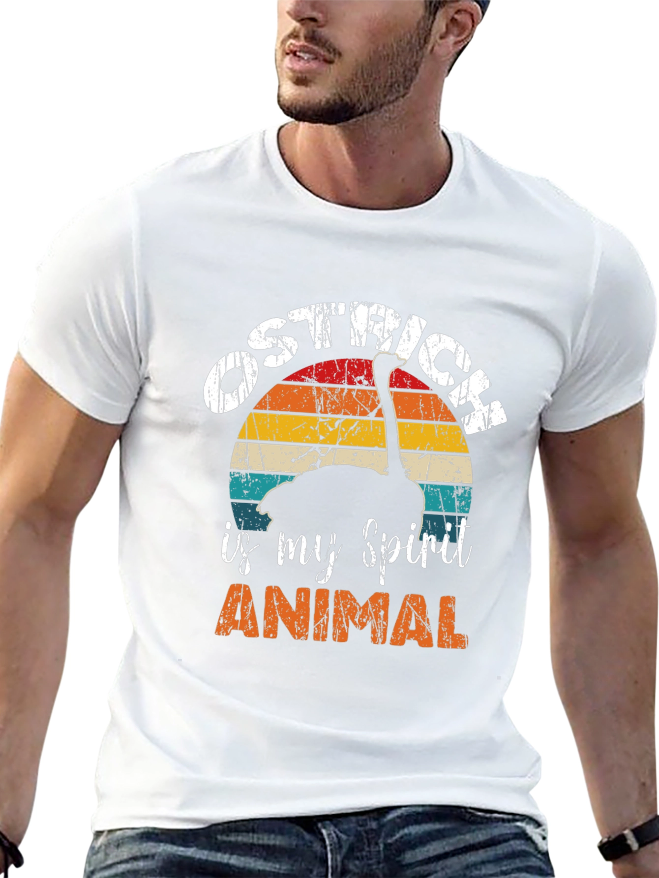 Ostrich Spirit Animal Graphic T-Shirt