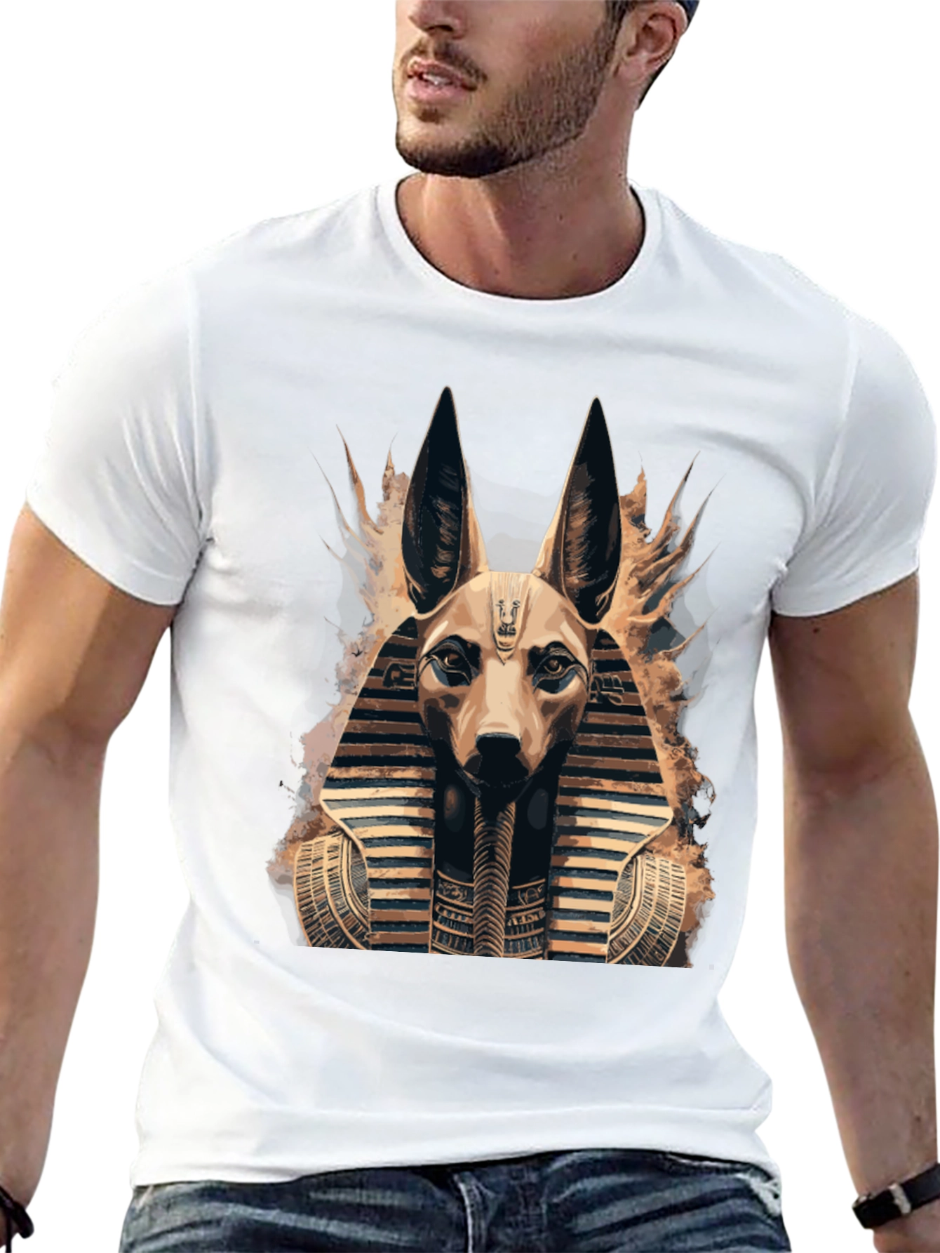 Anubis Graphic Tee - Ancient Egypt Style