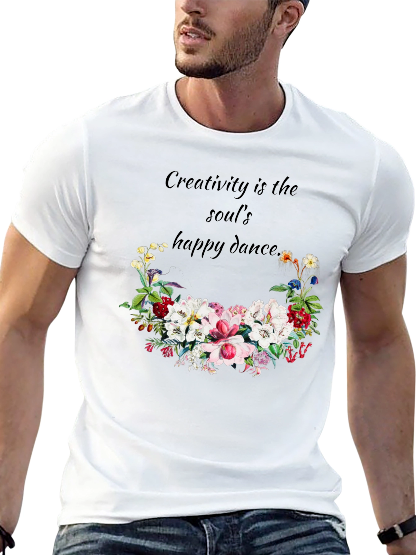 Creative Soul Dance T-Shirt - Floral Design