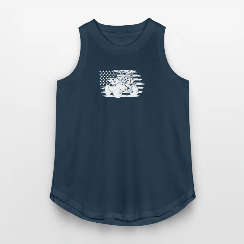 ATV American Flag Distressed White