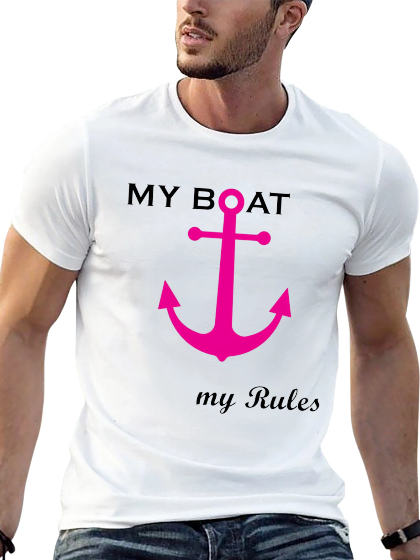 My Boat My Rules T-Shirt Anchor Graphic Tee