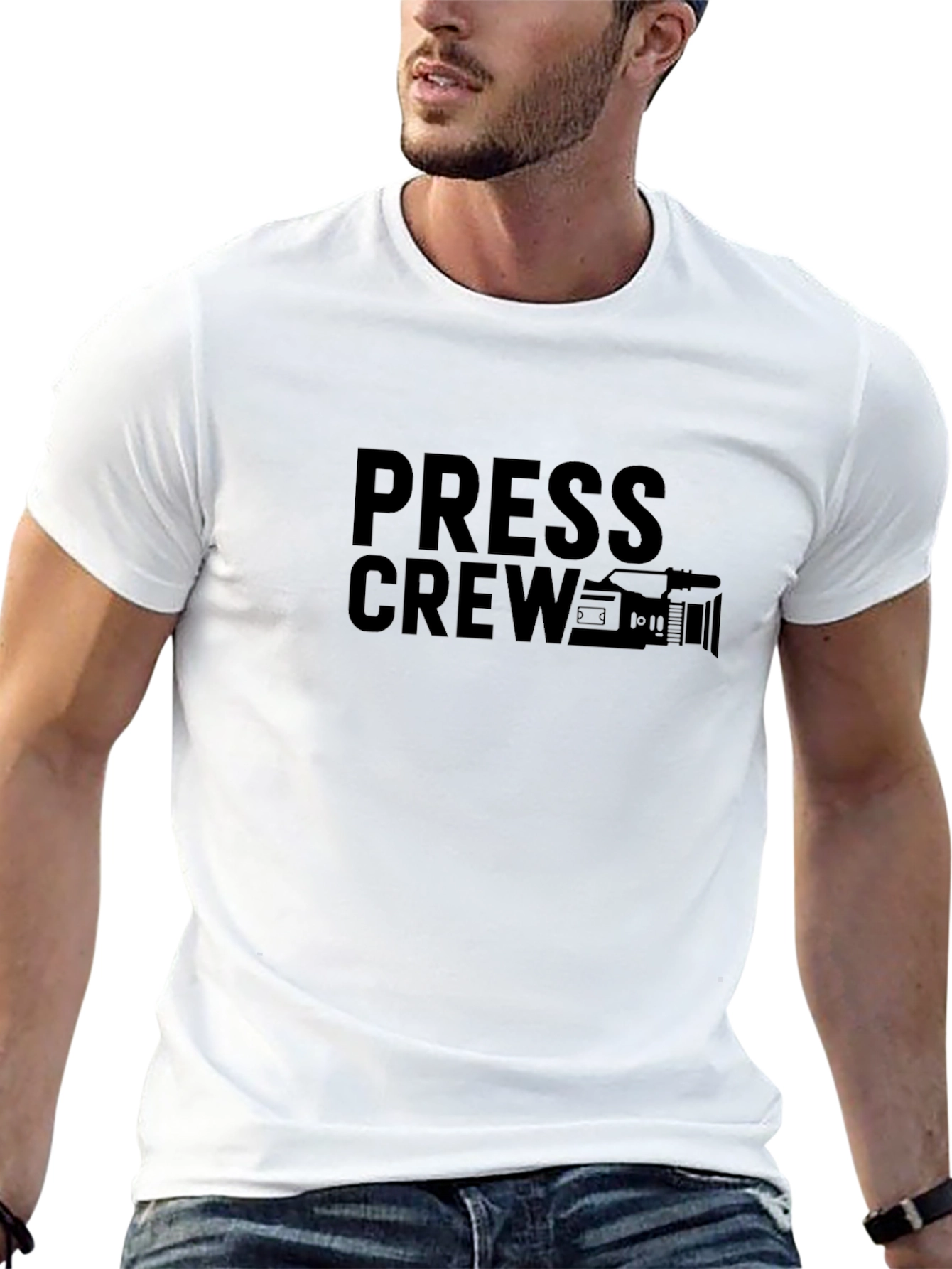 Press Crew Black Graphic Tee