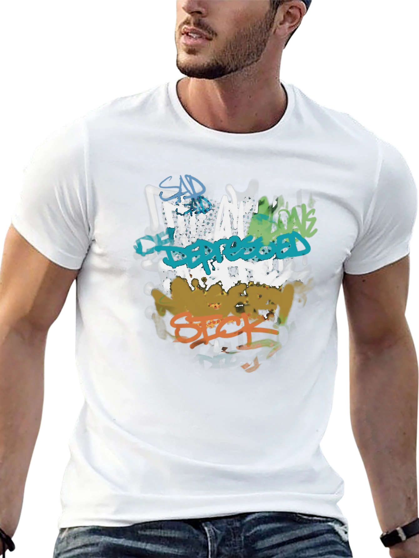 Sad Depressed Anxious Sick Graphic Tee