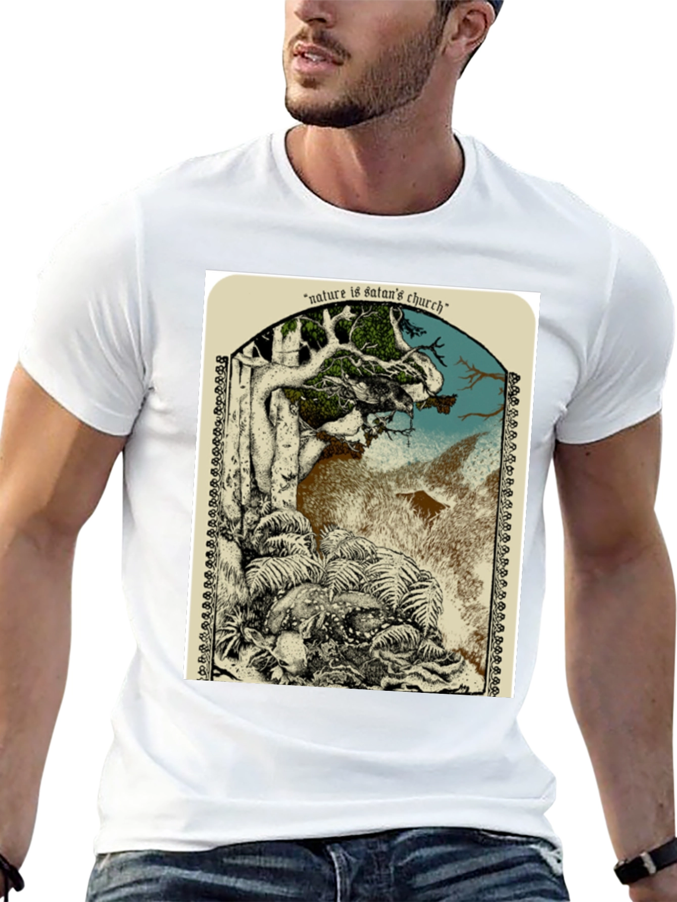 Nature is Satans Church Graphic T-Shirt