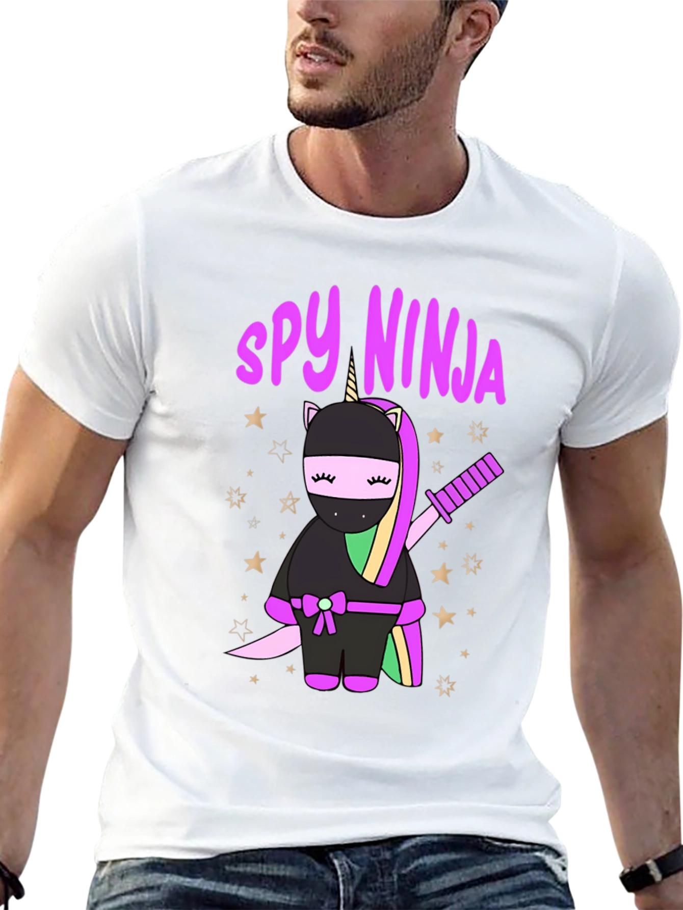 Spy Ninja Unicorn Graphic T-Shirt