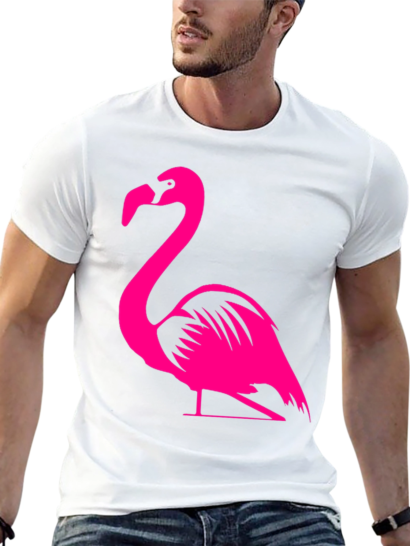 Flamingo Graphic Tee - Mens Black T-Shirt