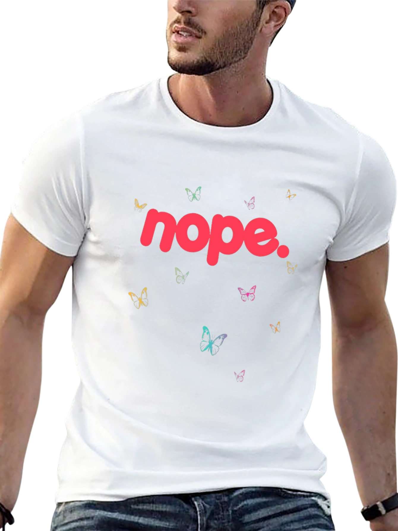 Nope Butterfly Graphic Tee