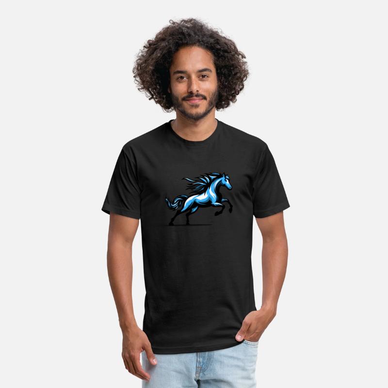 Blue vector base Horses mascot Desgin