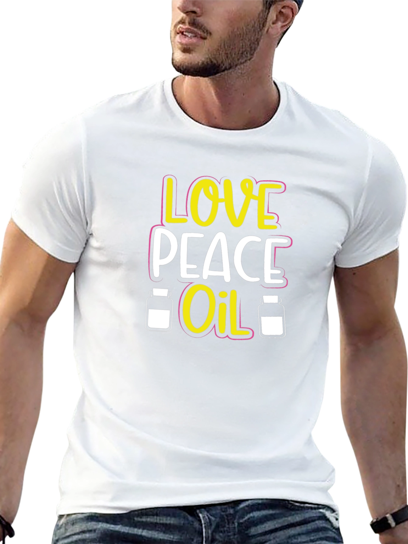 Love Peace Oil T-Shirt Black