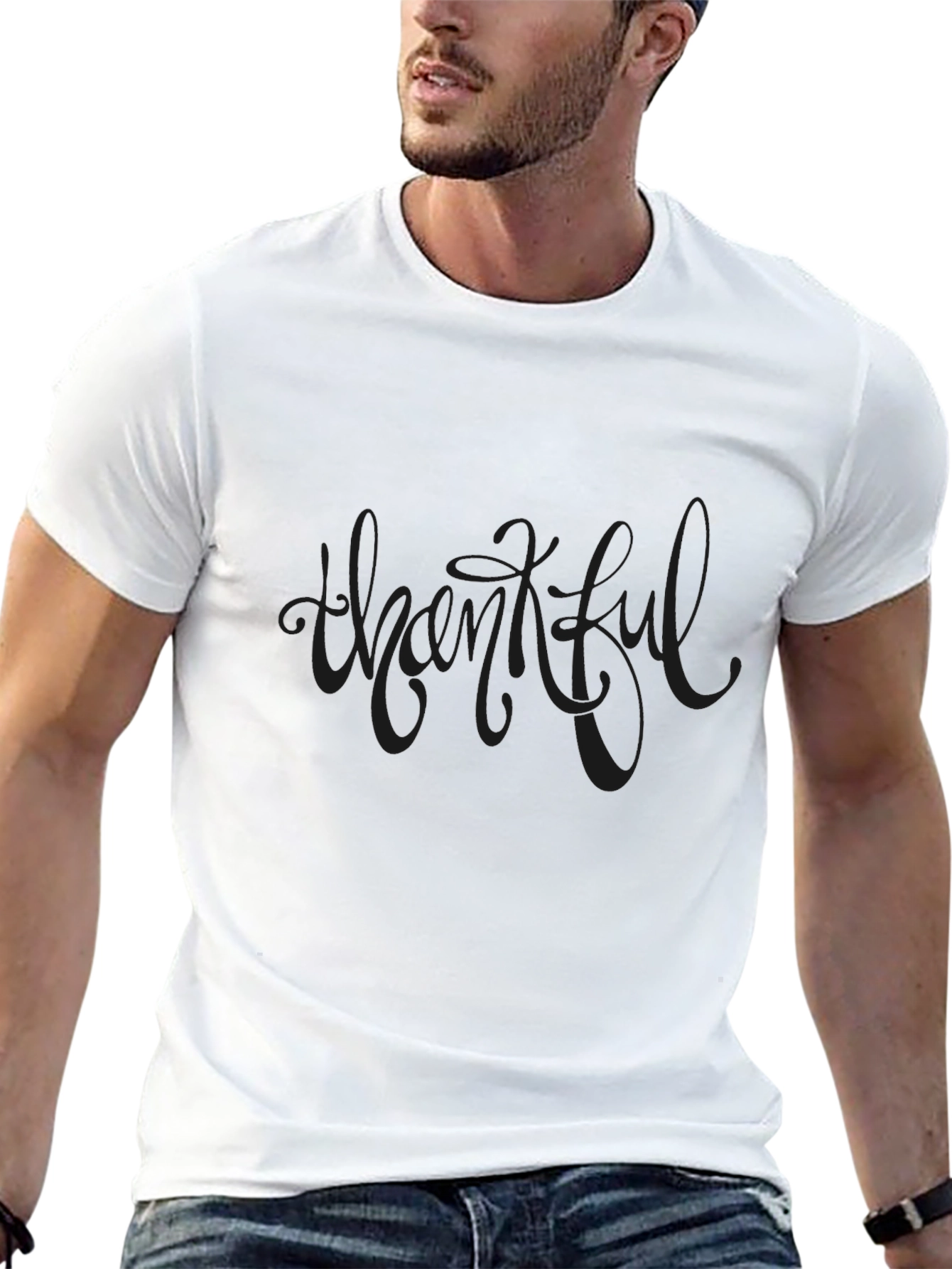 Thankful Black Graphic Tee