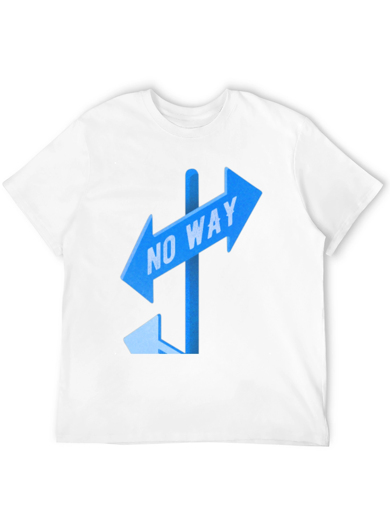 No Way Sign Graphic Tee - Black Casual T-Shirt