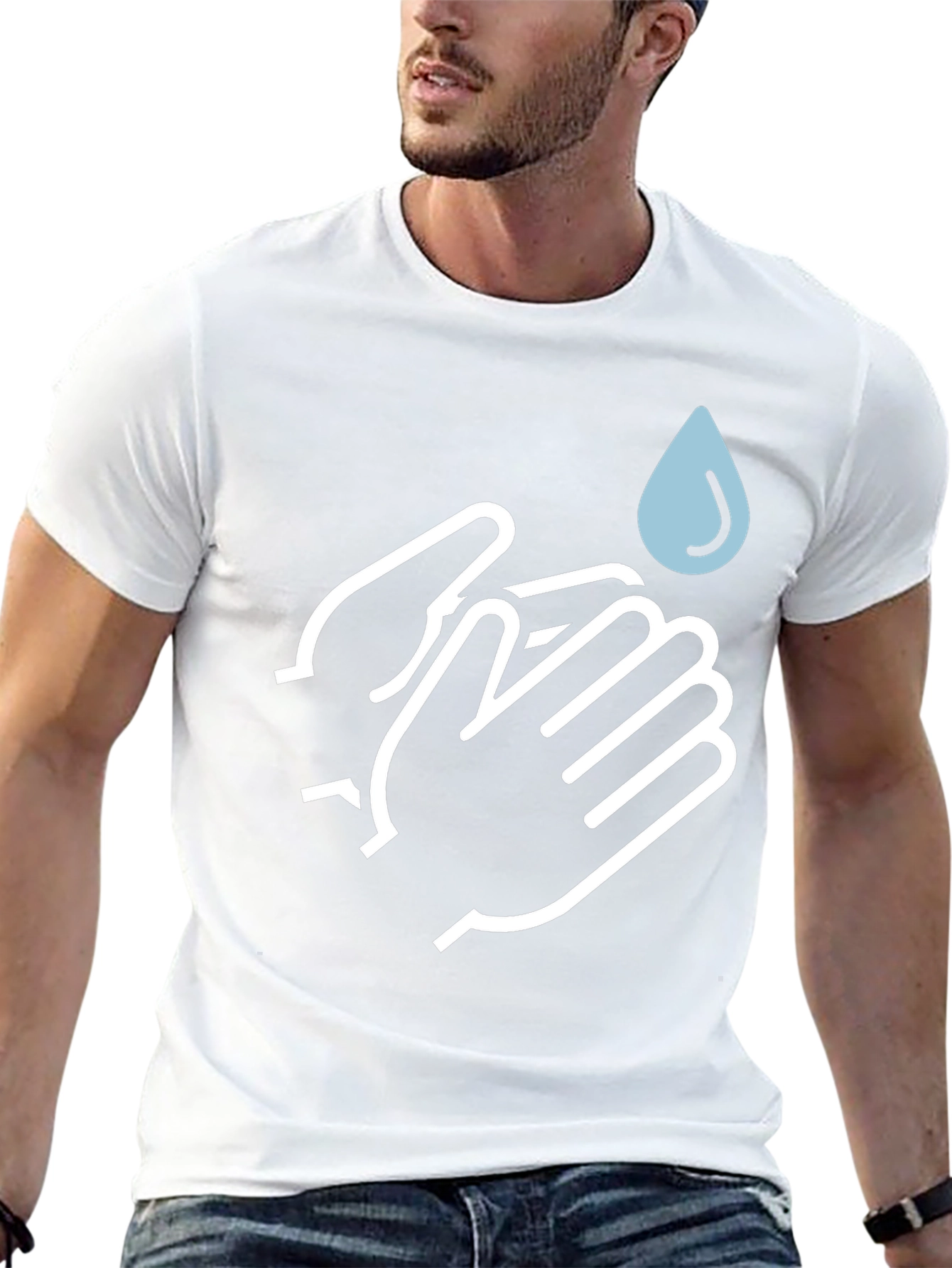 Wash Your Hands Graphic Tee - Unisex Black T-Shirt