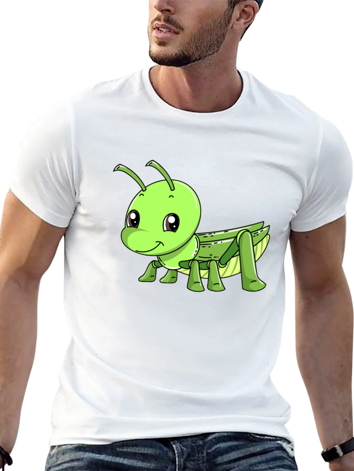 Cartoon Grasshopper Graphic Tee