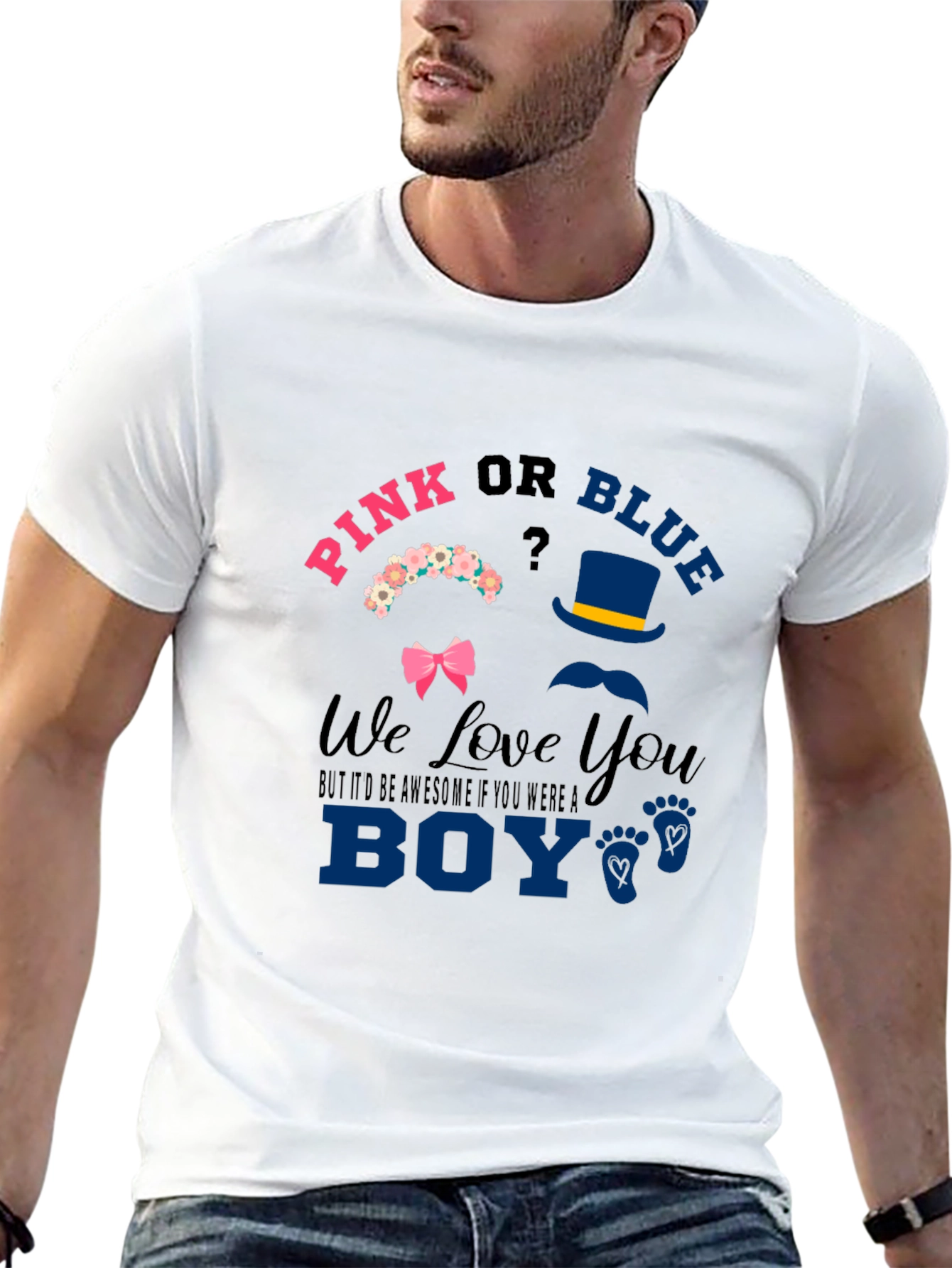 Pink or Blue Gender Reveal T-Shirt