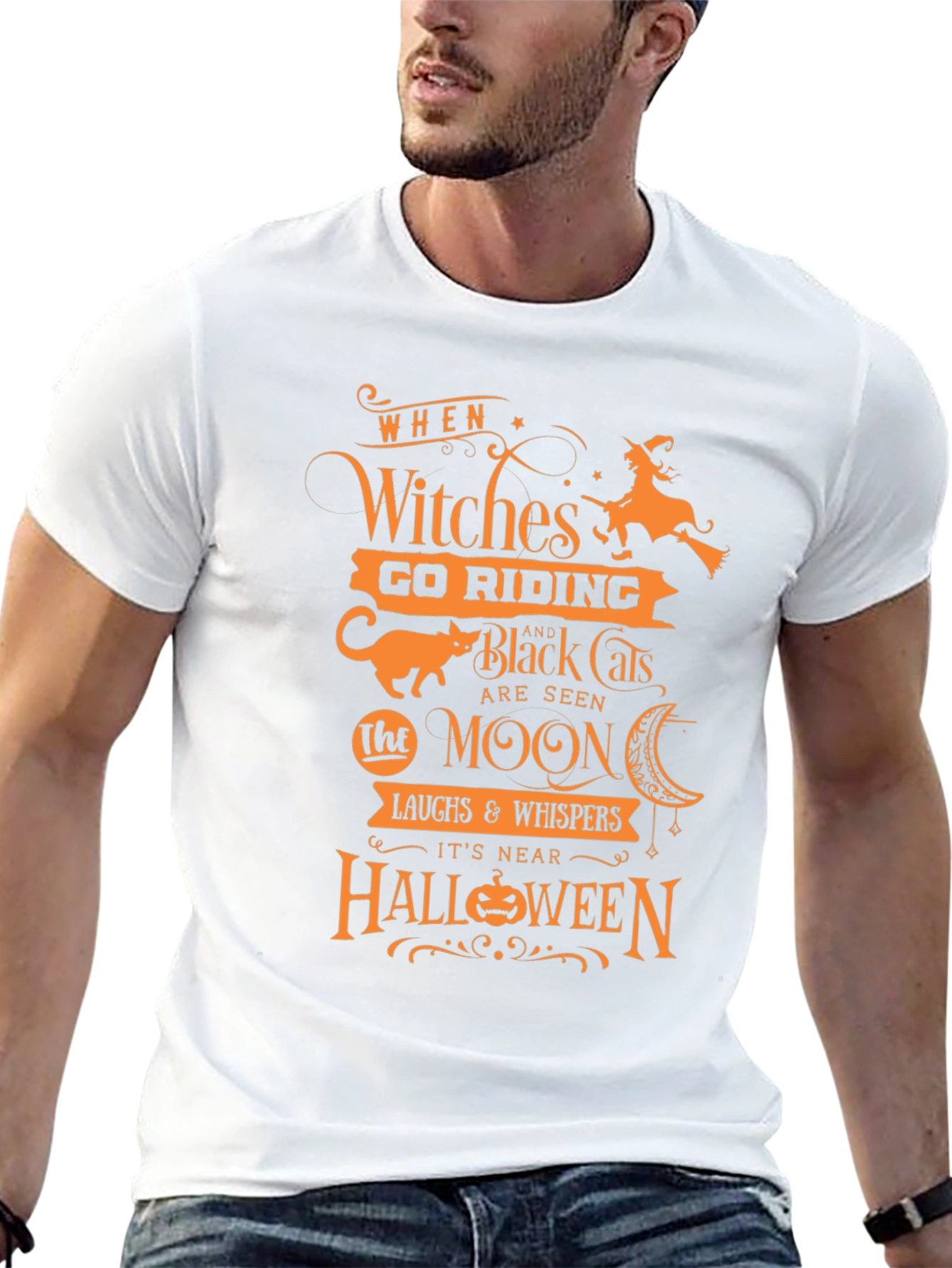 Halloween Witches Go Riding Black T-Shirt