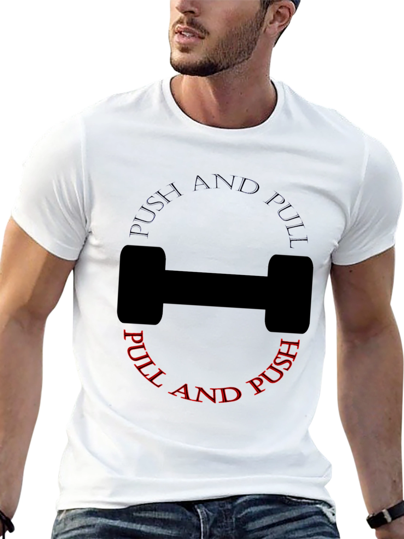 Push and Pull Black T-Shirt