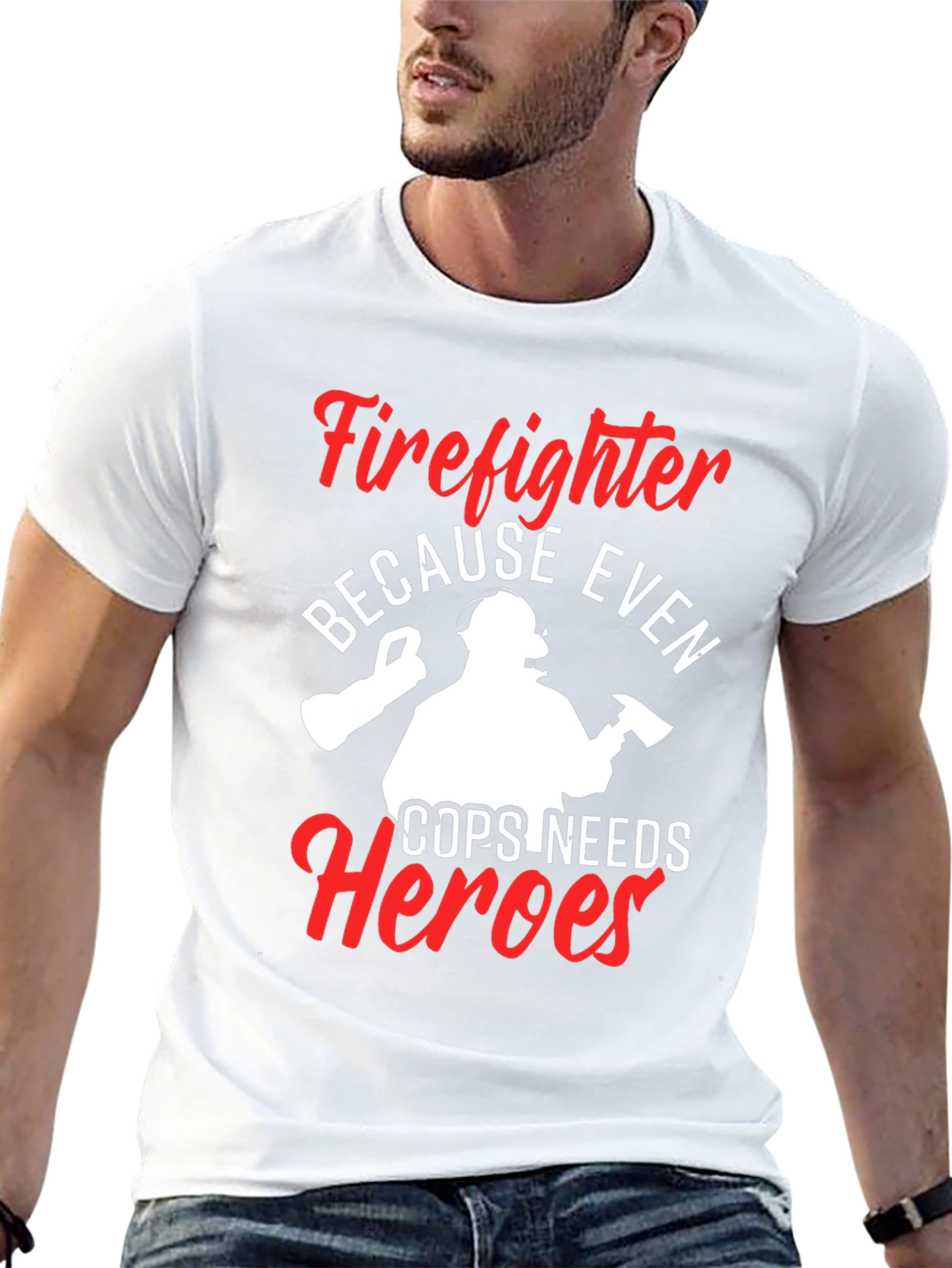 Firefighter Hero Graphic Tee