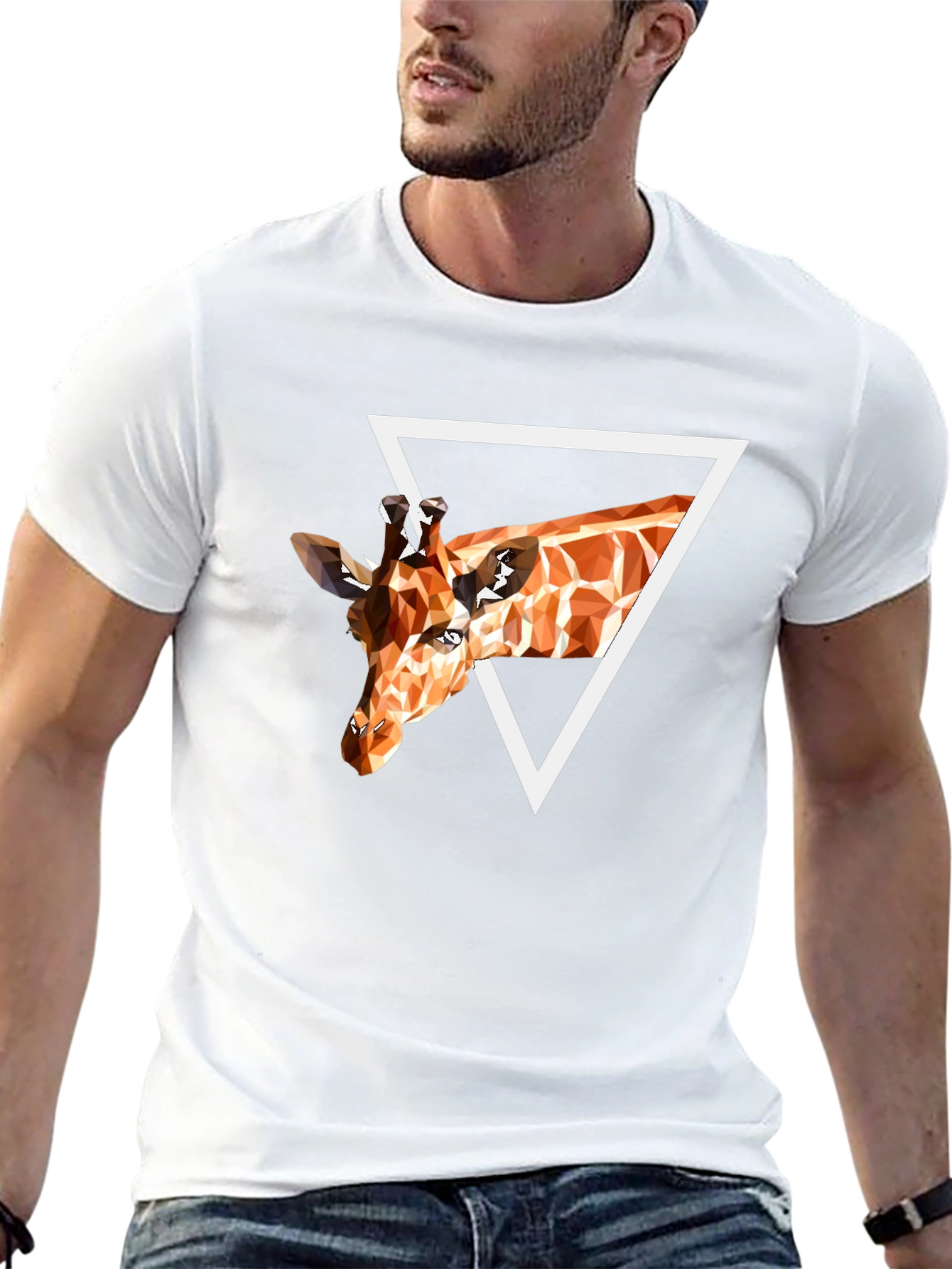 Geometric Giraffe T-Shirt - Unique Graphic Tee