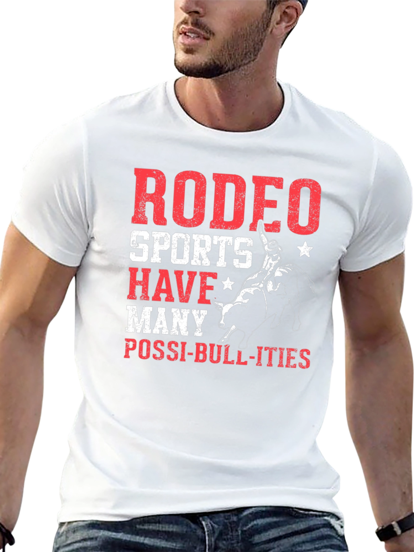 Rodeo Sports Graphic Print T-Shirt