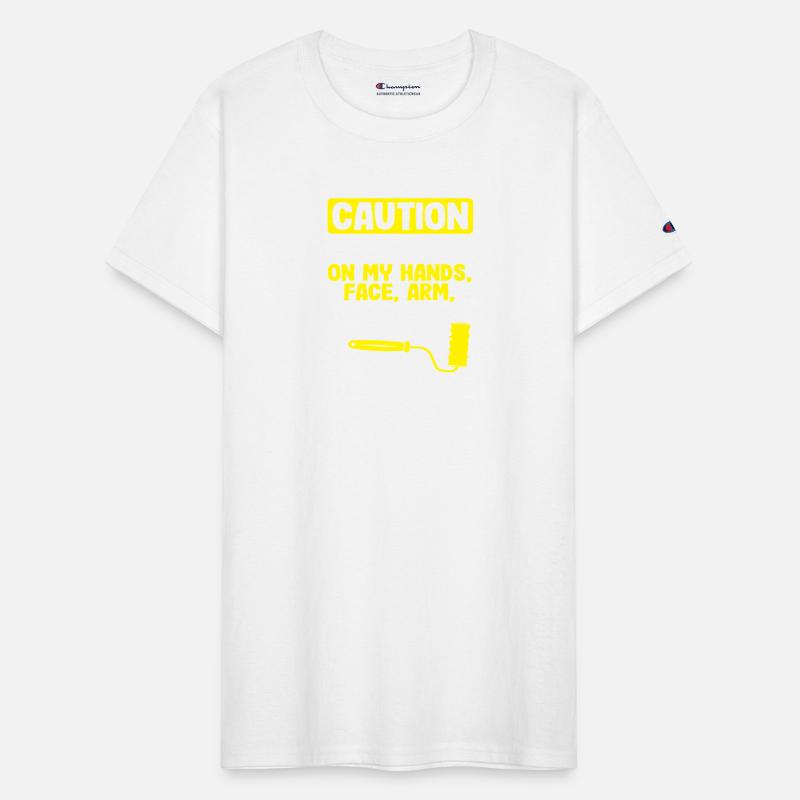 Caution Painter Wet Paint On My Hands Face Arm