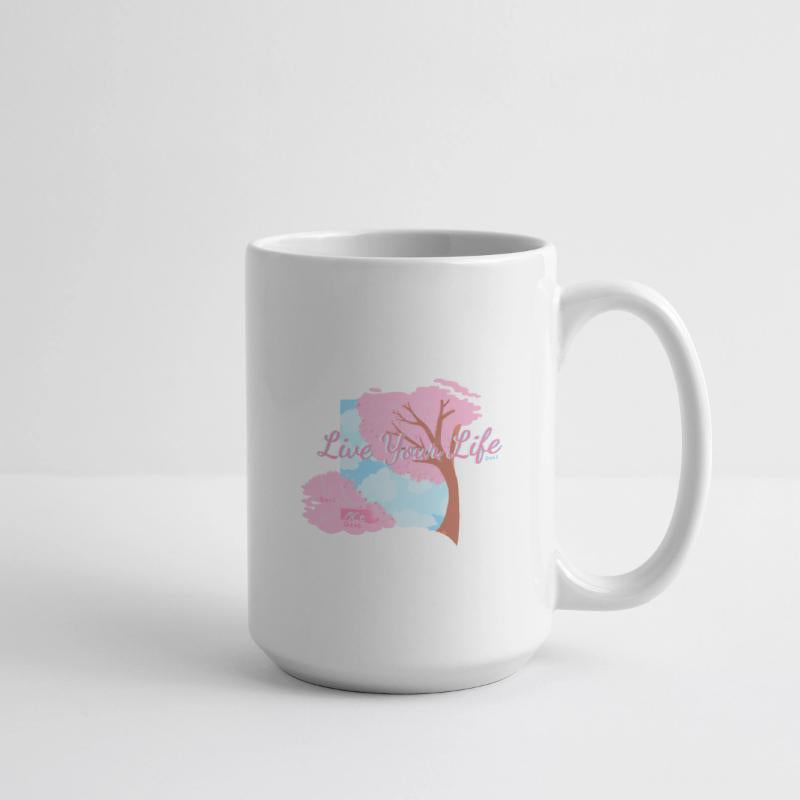 Cherry Blossom Tree with Inspirational Quote