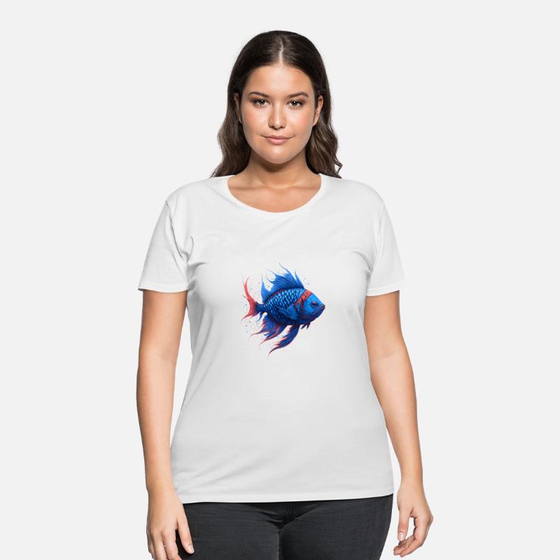 Colorful Blue and Red Fish