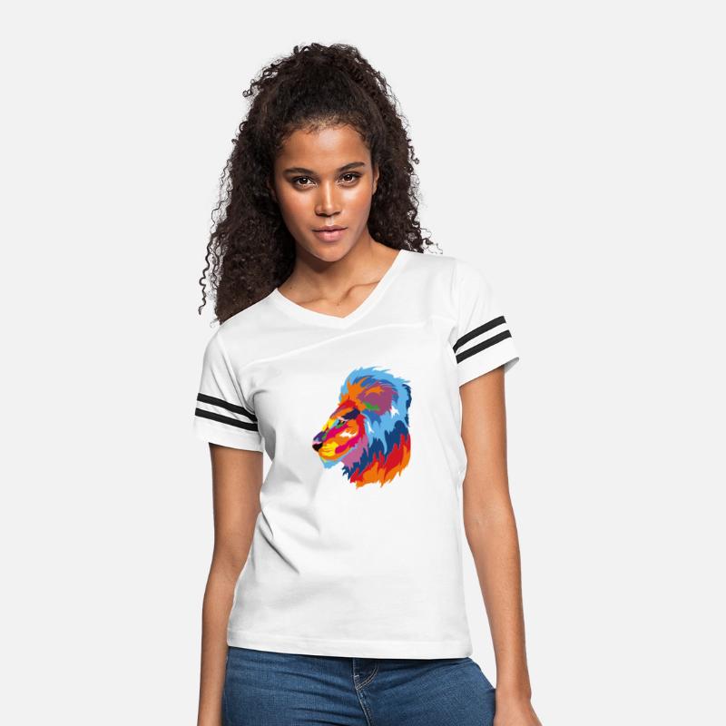 Colorful Rainbow Lion Animal Head