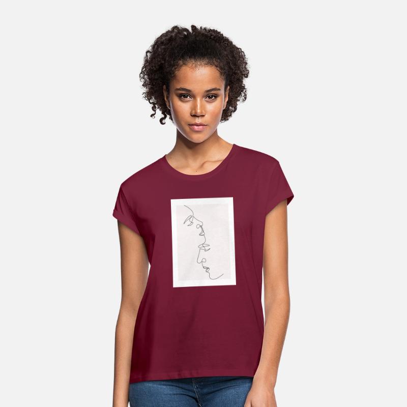 Couple Kiss line art Art Print