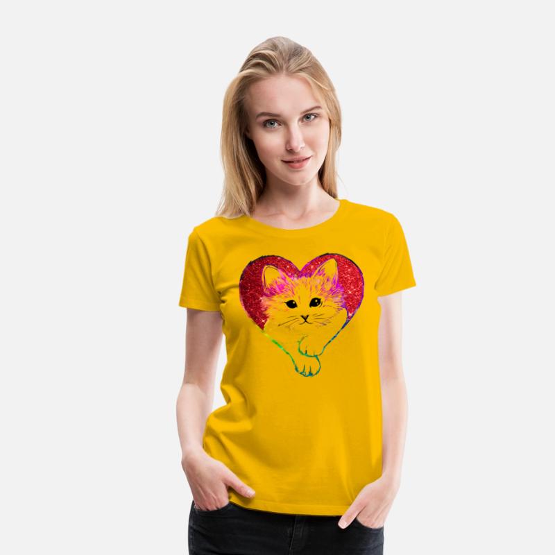 Cute Cat Gift for kitten lovers Colorful Art Kitty