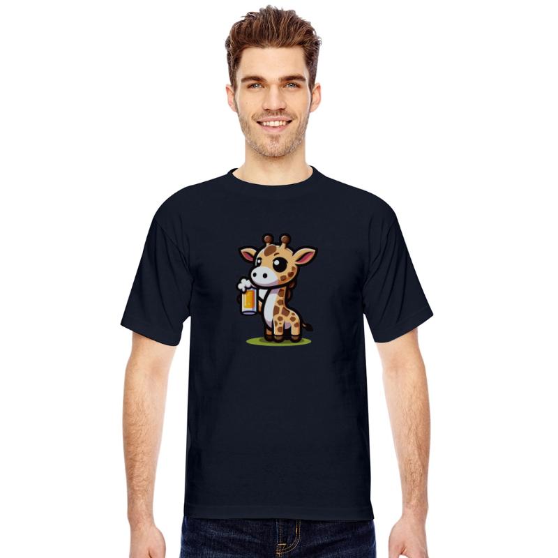 Cute Giraffe Drinking Beer