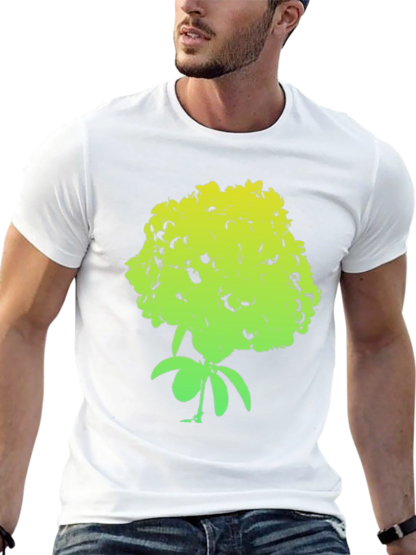 Green Floral Graphic T-Shirt