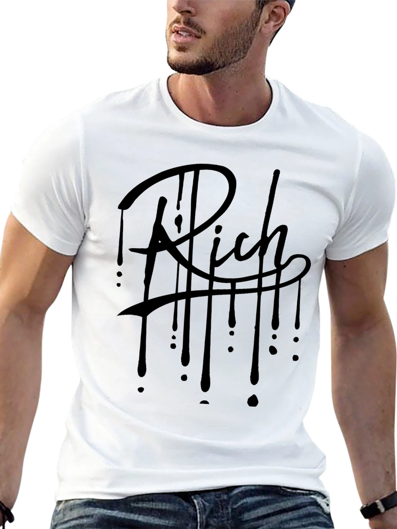 Rich Drip Graphic Tee - Mens Black T-Shirt