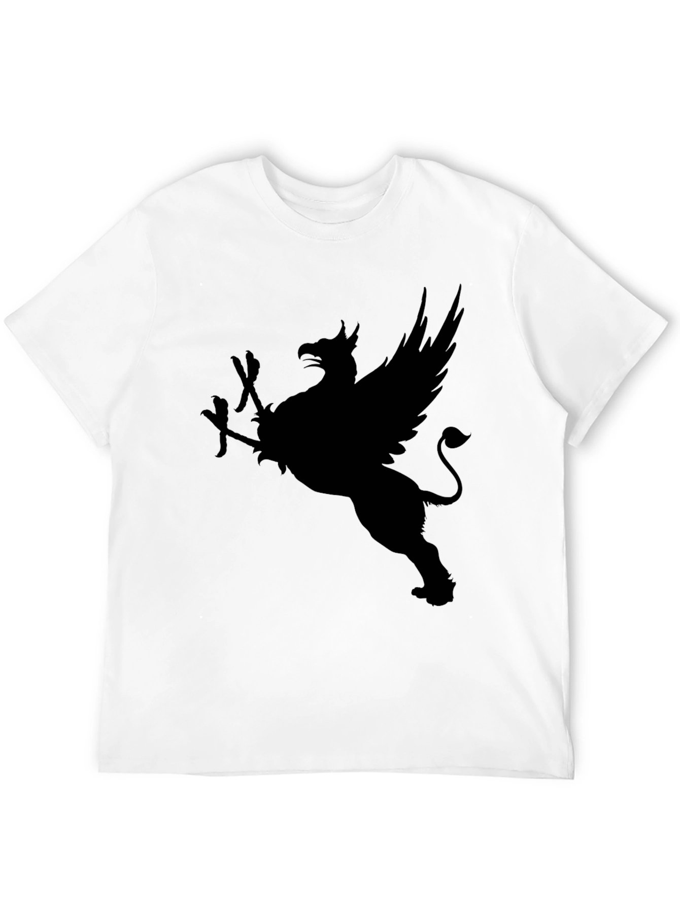 Black Griffin Graphic Tee - Mythical Creature Design