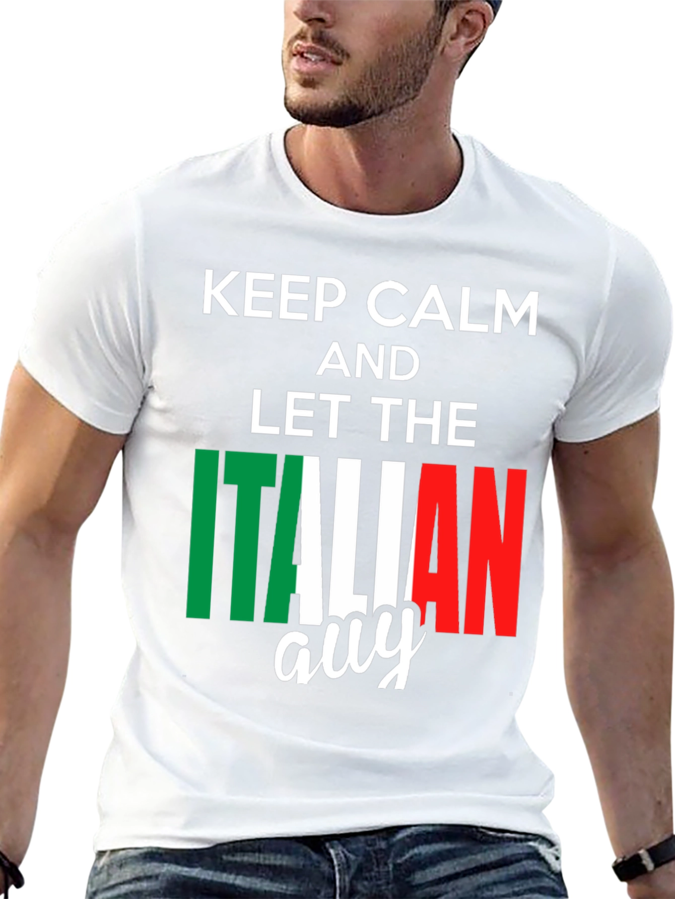 Keep Calm Italian Guy T-Shirt - Black