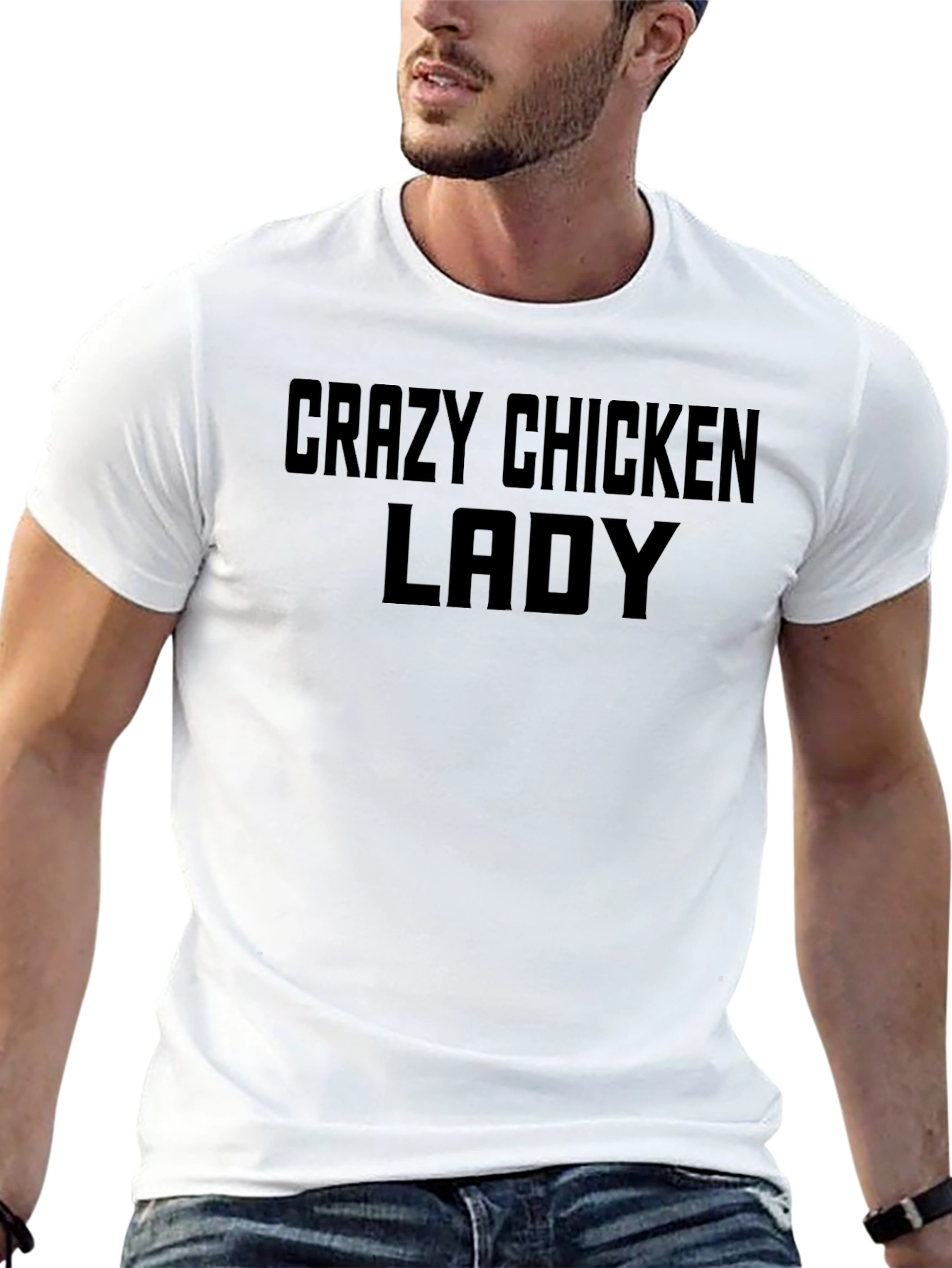 Crazy Chicken Lady Black T-Shirt