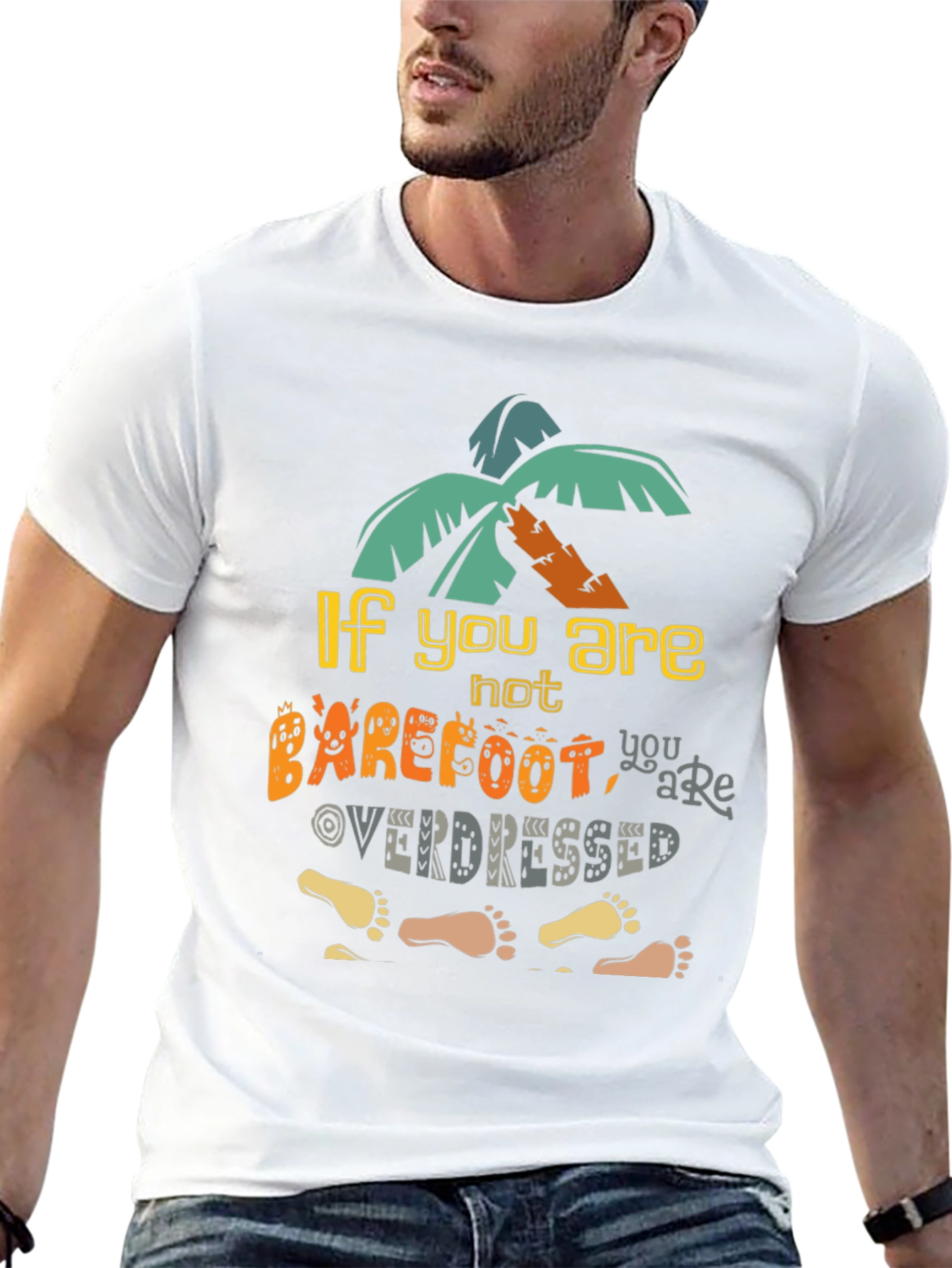 Barefoot Overdressed Graphic Tee - Island Vibes T-Shirt