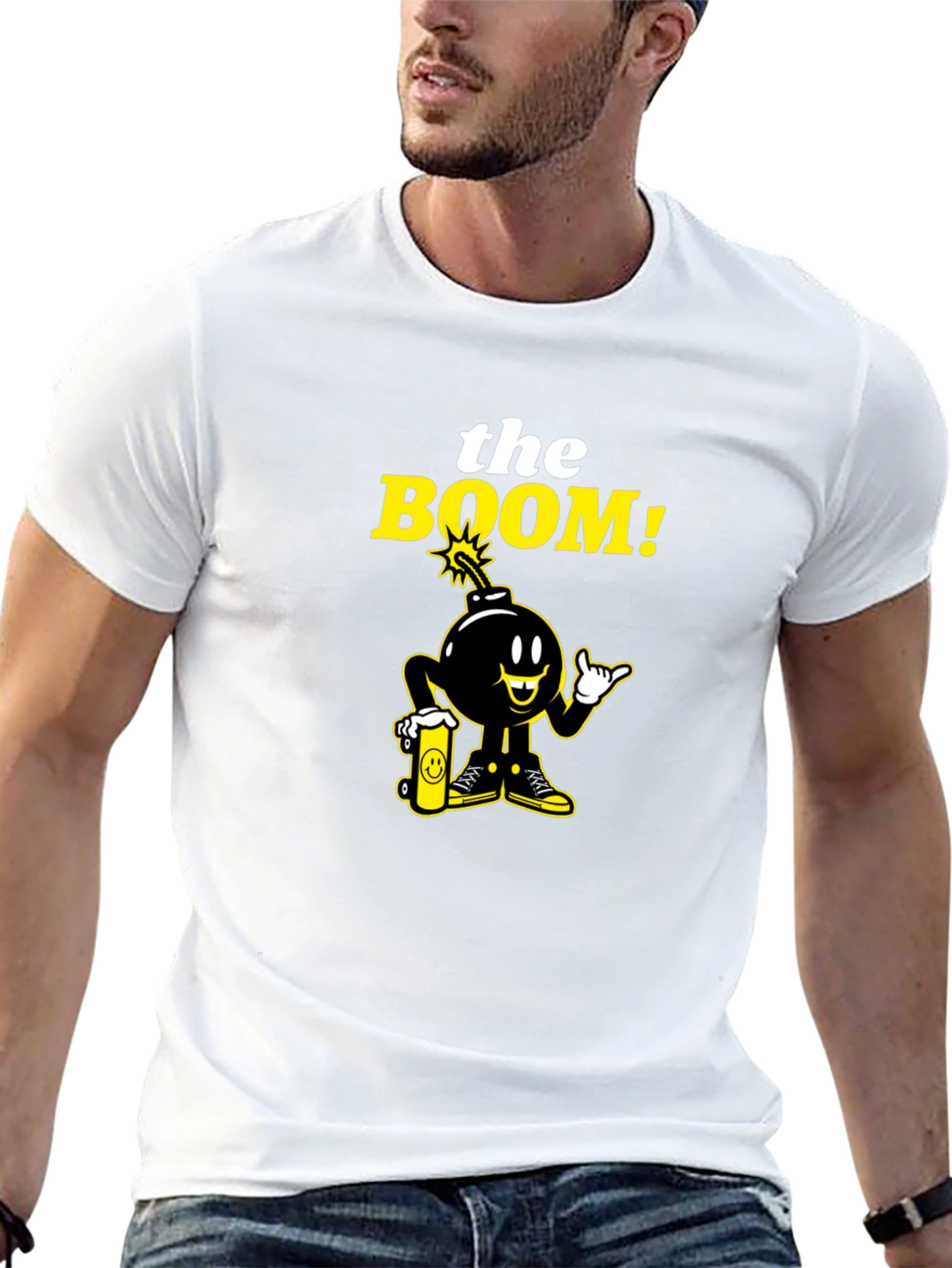 The Boom! Black Graphic Print Crew Neck T-Shirt