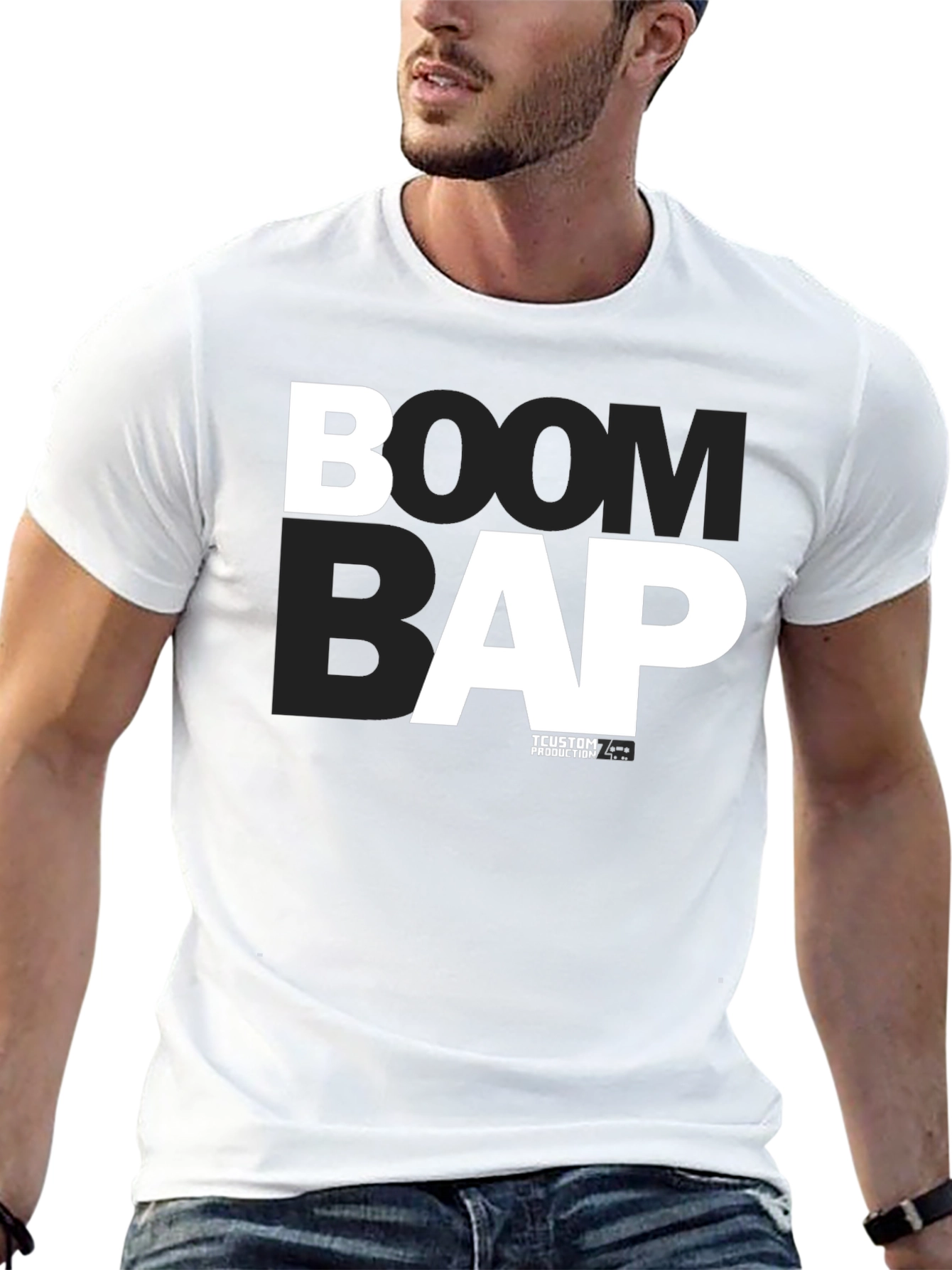 Boom Bap Graphic Tee - Black Cotton T-Shirt