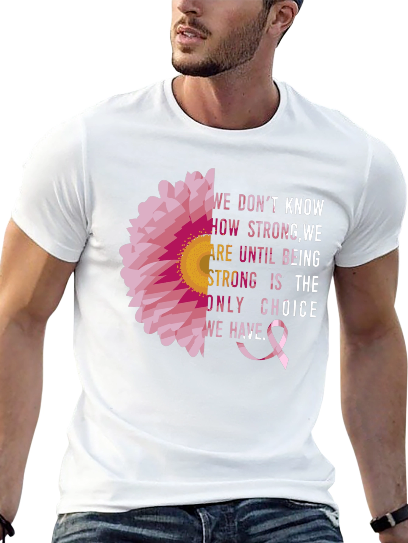 Breast Cancer Awareness T-Shirt Pink Ribbon