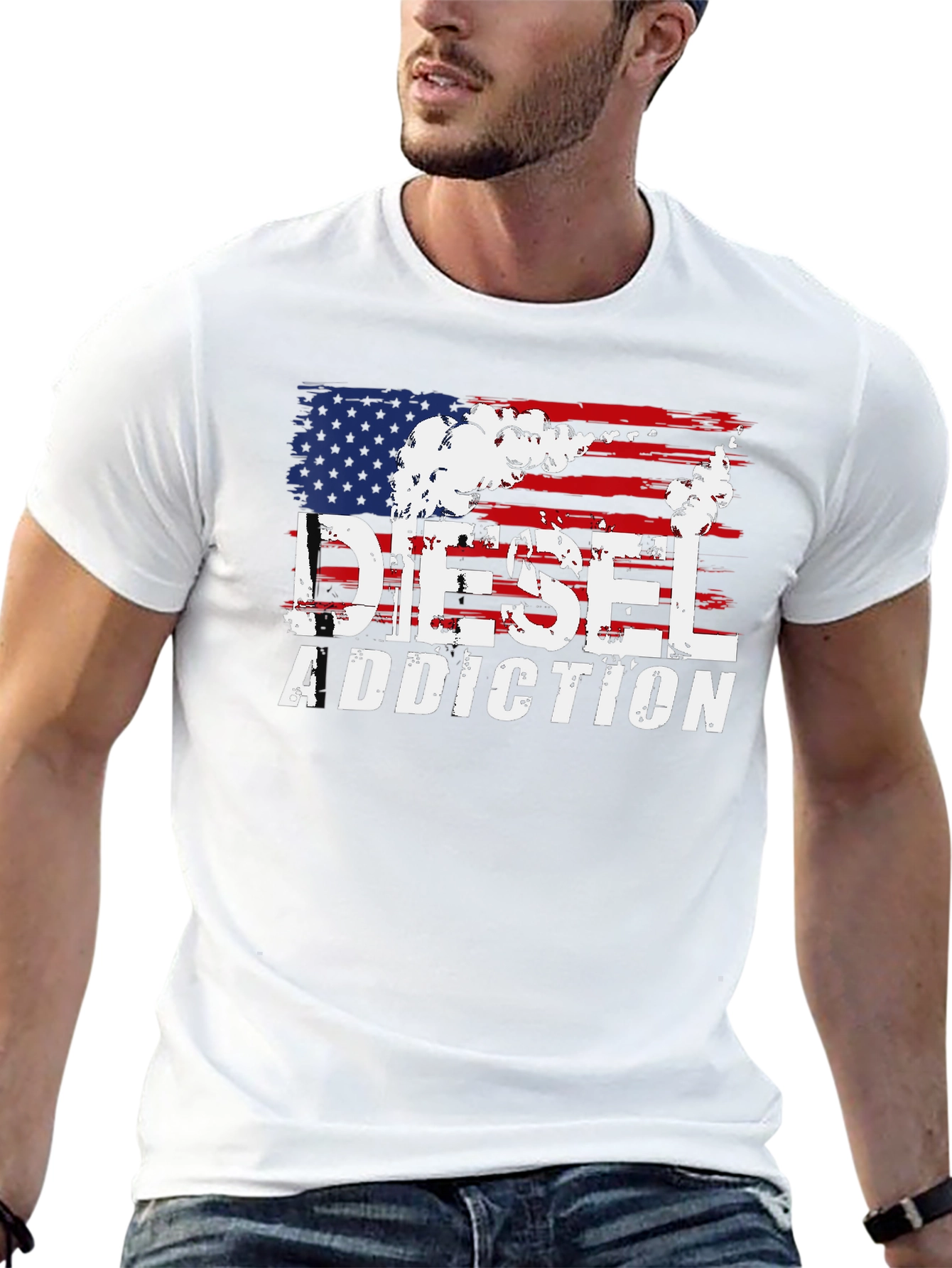 Diesel Addiction Patriotic Graphic T-Shirt