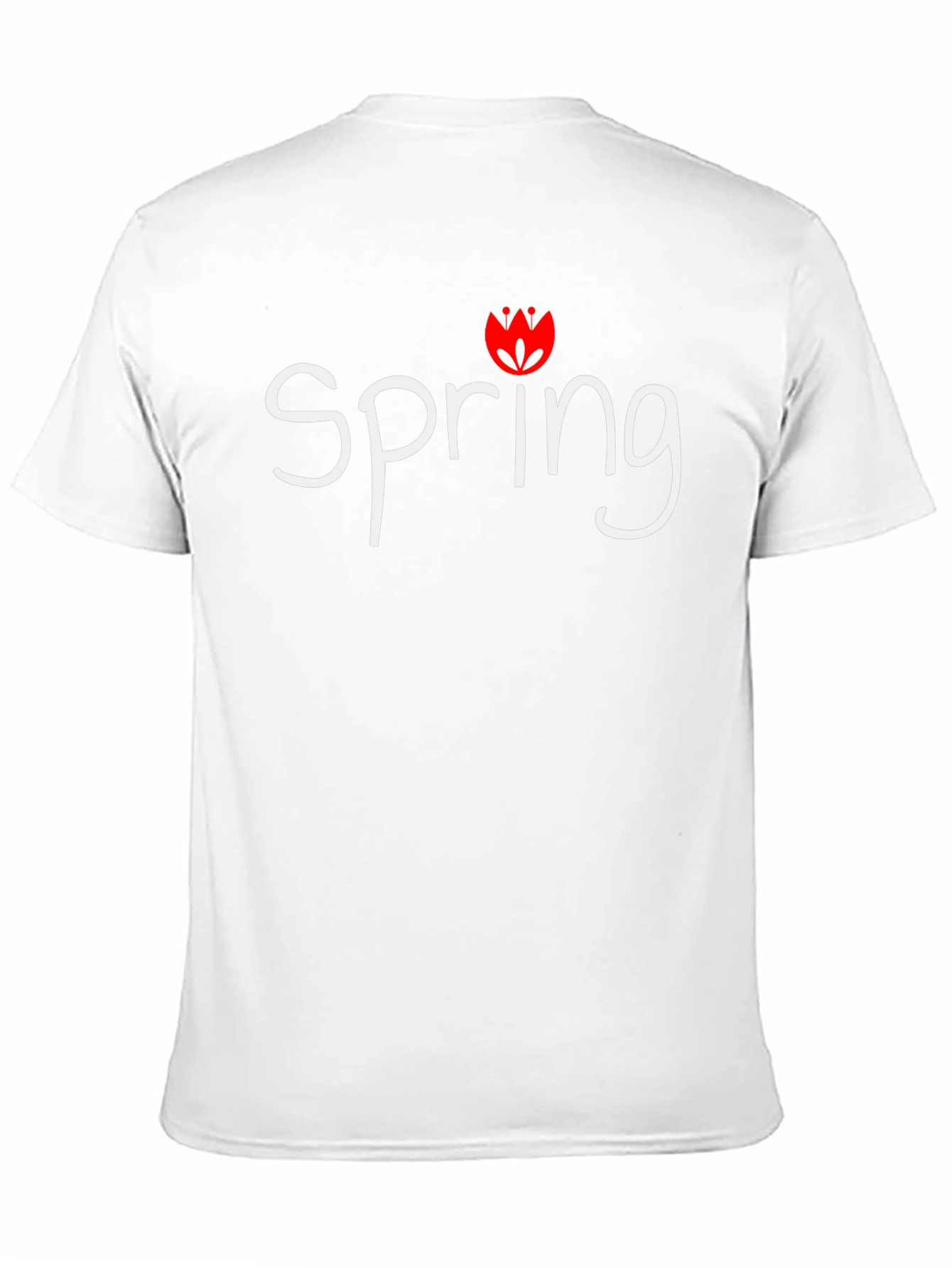 Spring Graphic Tee - Black Cotton T-Shirt