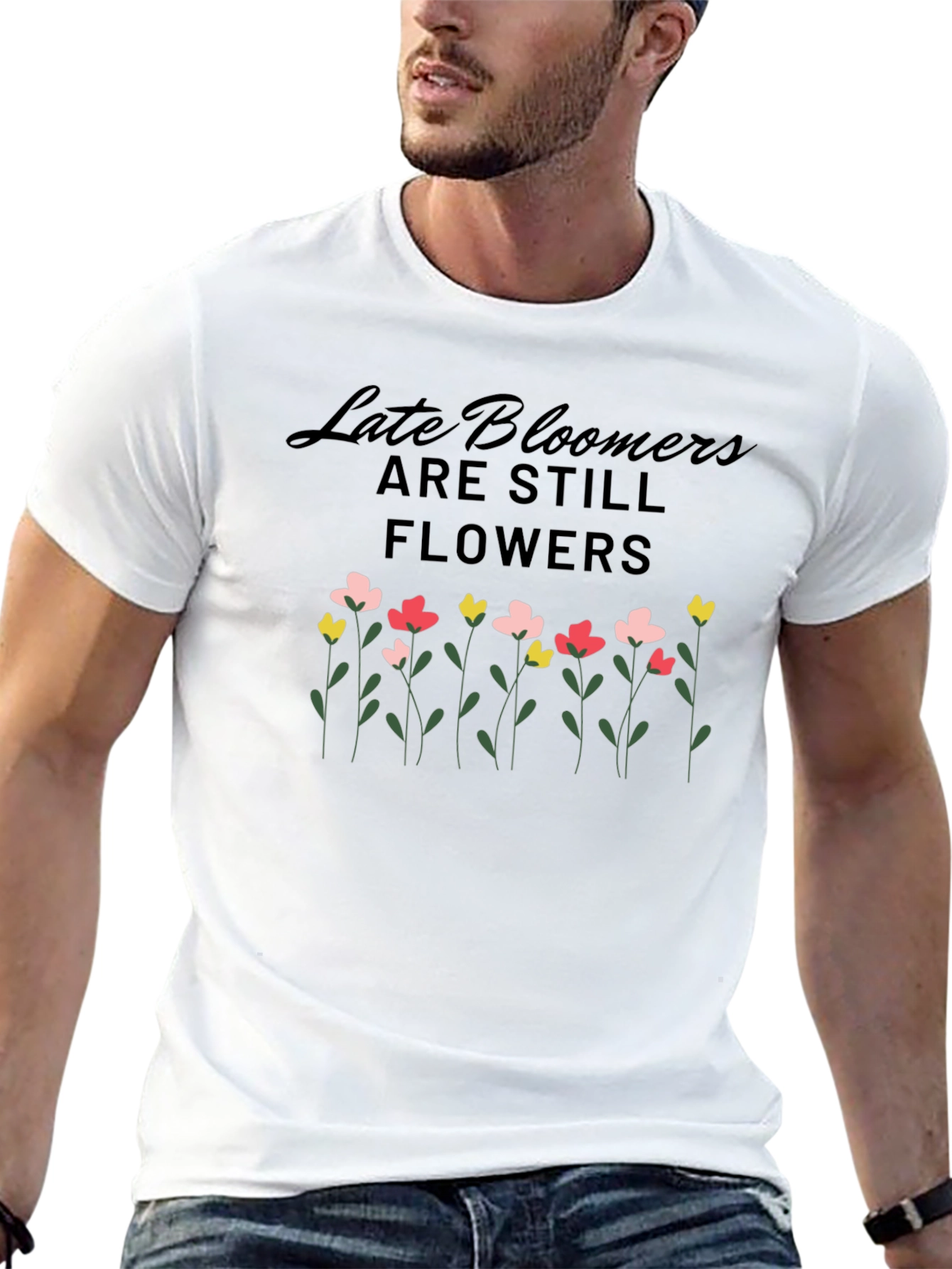 Late Bloomers T-Shirt - Floral Design